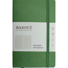 Блокнот В6 96арк. кліт. карт. "Partner Soft Skin" темно-зелений №8616-23-A/Axent/(18)(36)