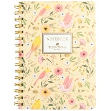 Блокнот пруж. А5 80арк. кліт. тв. обкл. "Turnowsky.Secret Garden 2" №8473-2-A-TR/Axent/