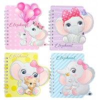 Блокнот пруж. А6 60арк. "Слоник" №95500WB(24)