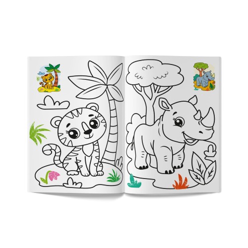 Книга А5 "Кольорованка. Зоопарк" №6239/Кристал Бук/(50)