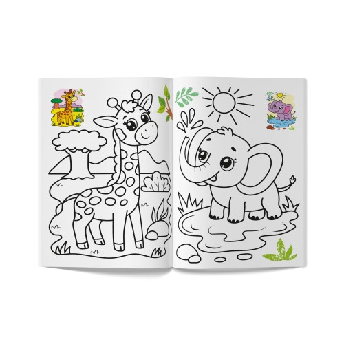 Книга А5 "Кольорованка. Зоопарк" №6239/Кристал Бук/(50)