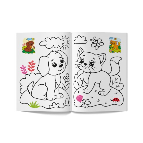 Книга А5 "Кольорованка. Тваринки" №6215/Кристал Бук/(50)