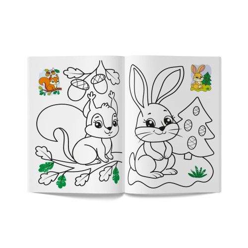 Книга А5 "Кольорованка. Тваринки" №6215/Кристал Бук/(50)