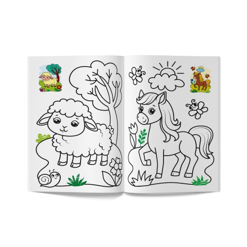 Книга А5 "Кольорованка. Ферма" №6222/Кристал Бук/(50)