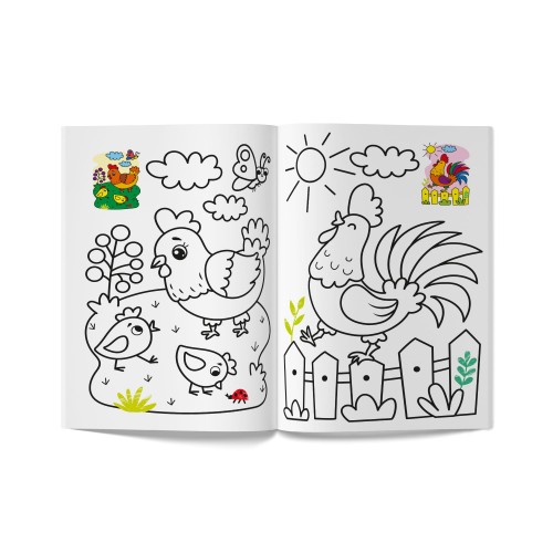 Книга А5 "Кольорованка. Ферма" №6222/Кристал Бук/(50)