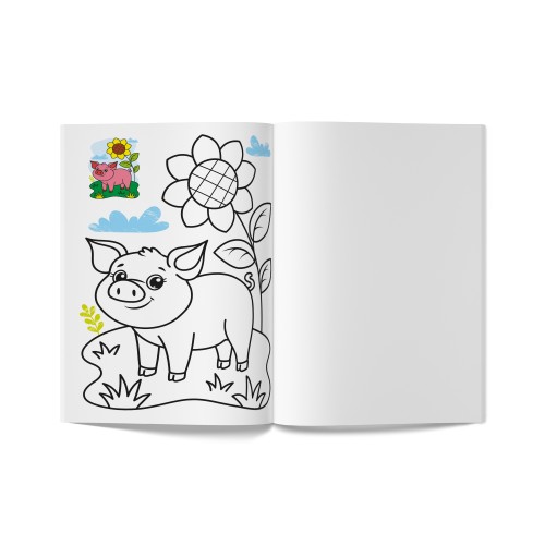 Книга А5 "Кольорованка. Ферма" №6222/Кристал Бук/(50)