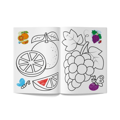 Книга А5 "Кольорованка. Фрукти" №6246/Кристал Бук/(50)