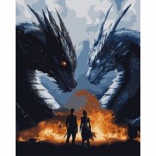 Картини по номерах "Santi" 4 крило. Вершники драконів 40х50см №955047
