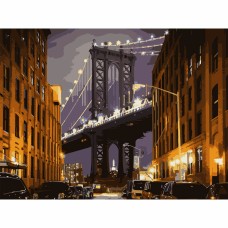 Картини по номерах "Santi" Брукленський міст 30х40см, LED підсвітка №956445