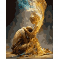 Картини по номерах "Santi" Обійми світла 40х50см LED підсвітка №956657