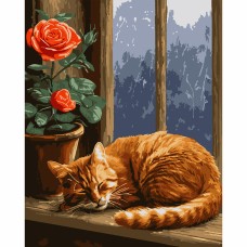 Картини по номерах "Santi" Солодкі сни котика 40х50см №955757
