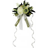 Декор квіти з мереживом 20х14см