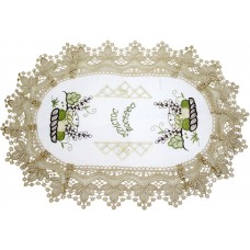 Великодня серветка "Христос Воскрес,крашанки з котиками" овал. 48х31см №80510-1(12)