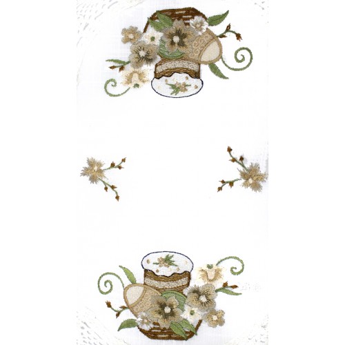 Великодня серветка "Паска в кошику" овал. 48х31см №60262с-2(12)