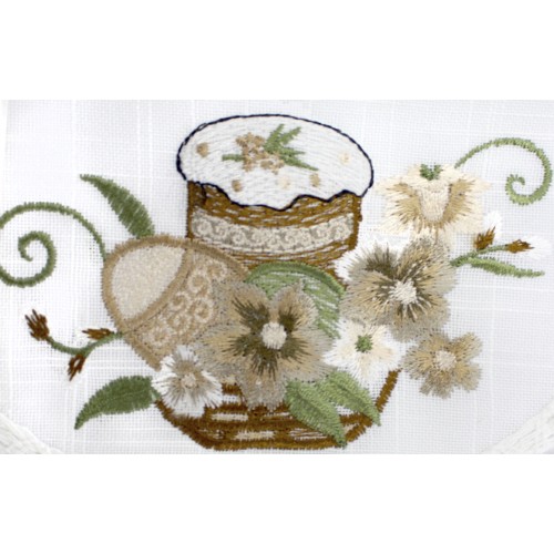 Великодня серветка "Паска в кошику" овал. 48х31см №60262с-2(12)