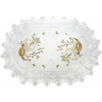 Великодня серветка "Крашанки з паскою" овал. 48х31см №10345(12)