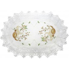 Великодня серветка "Крашанки з паскою" овал. 48х31см №10345(12)