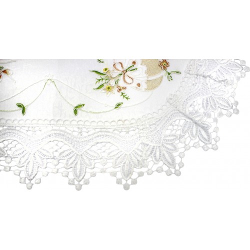 Великодня серветка "Крашанки з паскою" овал. 48х31см №10345(12)