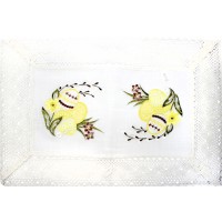 Великодня серветка "Крашанки в квітах" прямок. 62х44см №81527