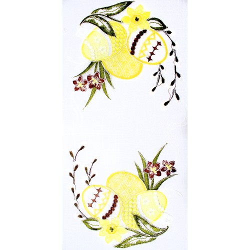 Великодня серветка "Крашанки в квітах" прямок. 62х44см №81527