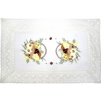 Великодня серветка "Крашанки в кошику" прямок. 62х44см №43256