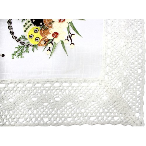 Великодня серветка "Крашанки в кошику" прямок. 62х44см №43256