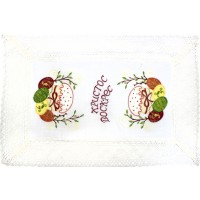 Великодня серветка "Христос Воскрес,паска з крашанками" прямок. 62х44см №50469
