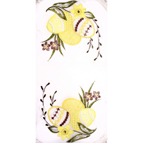 Великодня серветка "Крашанки з котиками" овальн. 62х44см №81527