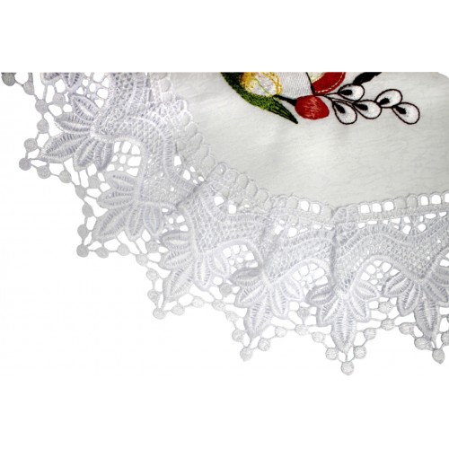 Великодня серветка "Крашанки в кошику" овальн. 62х44см №2509