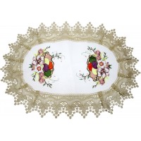 Великодня серветка "Крашанки з квітами" овальн. 62х44см №43261