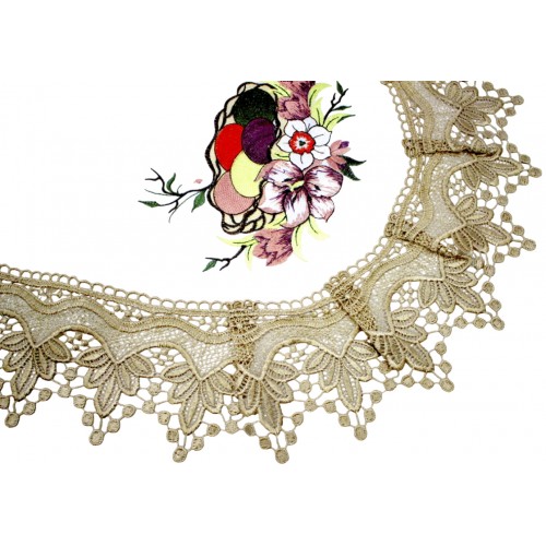 Великодня серветка "Крашанки з квітами" овальн. 62х44см №43261