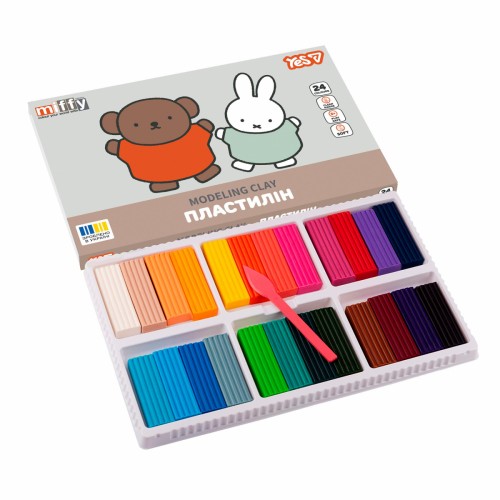 Пластилін "Yes" Miffy 24 кольор. 480гр №540722(14)