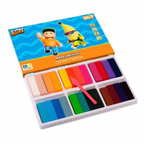 Пластилін "Yes" Stumble Guys 24 кольор. 480гр №540711(14)
