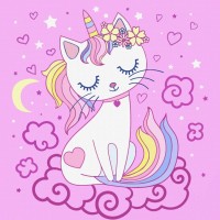 Полотно з контуром "Arteo" №GPA283172 Мила киця 20х20,бавовна,дрібне зерно,на основі ХДФ