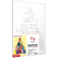 Полотно з контуром "Arteo" №GPA283155 Яскраві котики 20х20,бавовна,дрібне зерно, ХДФ