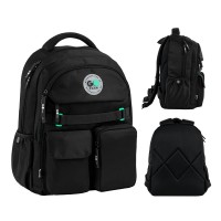 Рюкзак "GoPack" Education 2від. 5карм. чорний №GO26-183M-3(10)