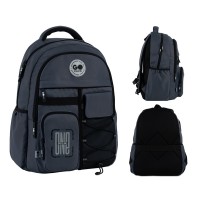Рюкзак "GoPack" Education 2від. 5карм. темно-сірий №GO26-184L-4(10)