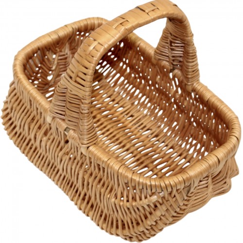 Кошик плетен. прямокутн. світло-коричневий 23х15х10см №3