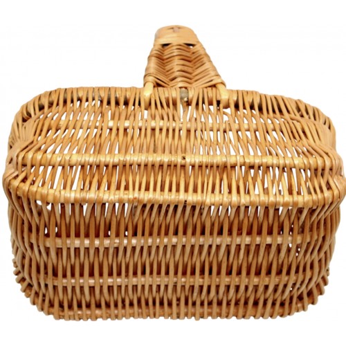 Кошик плетен. прямокутн. світло-коричневий 23х15х10см №3