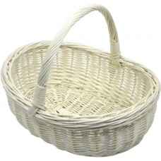 Кошик плетен. "Човник" білий 42х34х15см №4