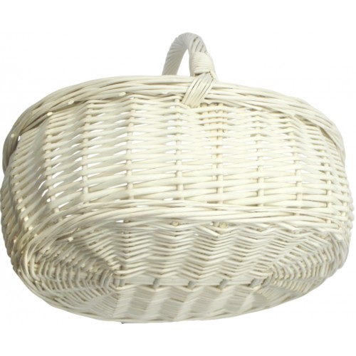 Кошик плетен. "Човник" білий 42х34х15см №4