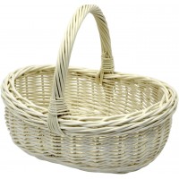 Кошик плетен. "Човник" білий 37х29х13см №5