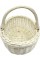 Кошик плетен. "Човник" білий 37х29х13см №5