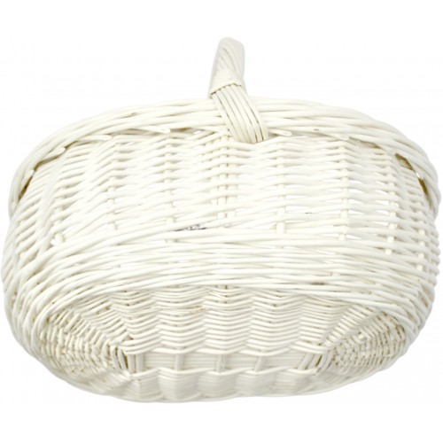 Кошик плетен. "Човник" білий 37х29х13см №5