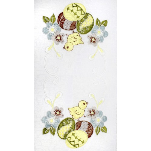 Великодня серветка "Крашанки з курчатами" прямокут. 48х33см №81525(12)