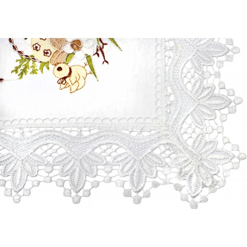 Великодня серветка "Крашанки в кошику" прямокут. 48х33см №30352