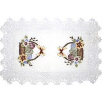 Великодня серветка "Крашанки в кошику" прямокут. 48х33см №002(6)