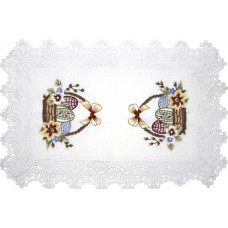 Великодня серветка "Крашанки в кошику" прямокут. 48х33см №002(6)