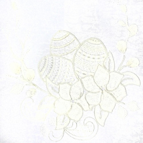 Великодня серветка "Крашанки з квітами" прямокут. 48х33см №30294(12)