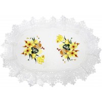 Великодня серветка "Крашанки з паскою" овальна 48х31см №50348(12)